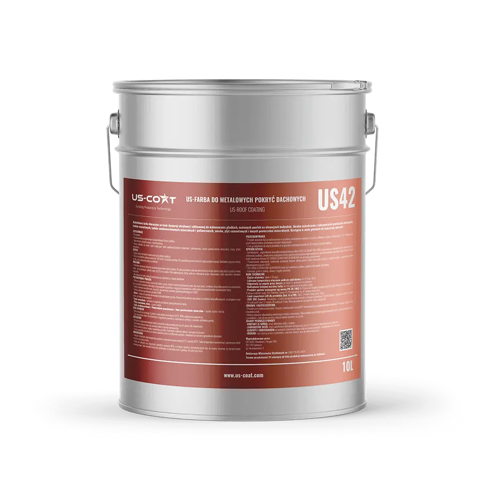 US-FARBA DO METALOWYCH POKRYĆ DACHOWYCH US42 | Produkujemy materiały elewacyjne: tynki, grunty